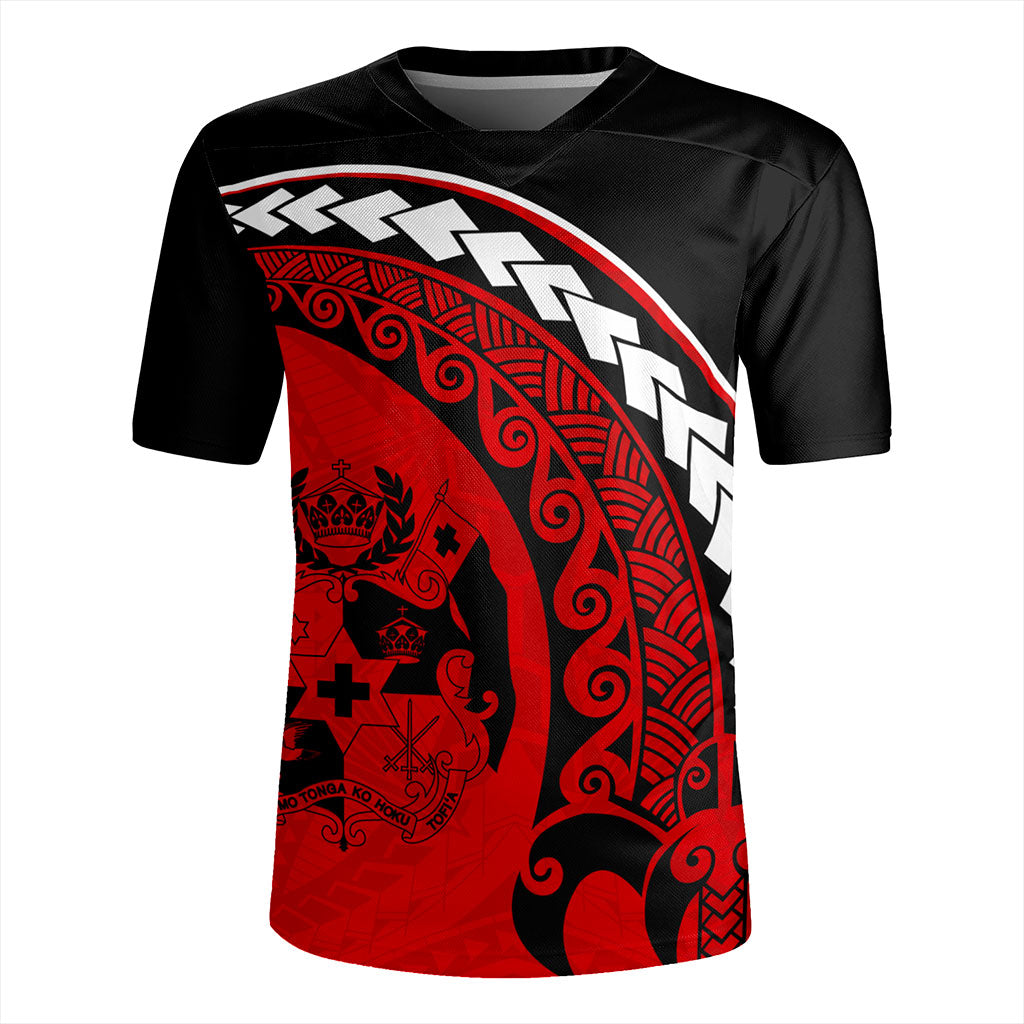 Tonga Rugby Jersey Turtle Polynesian Tribal Coat Of Arms