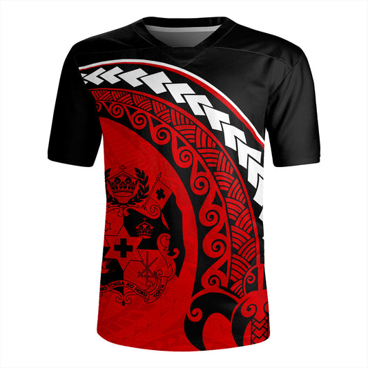 Tonga Rugby Jersey Turtle Polynesian Tribal Coat Of Arms