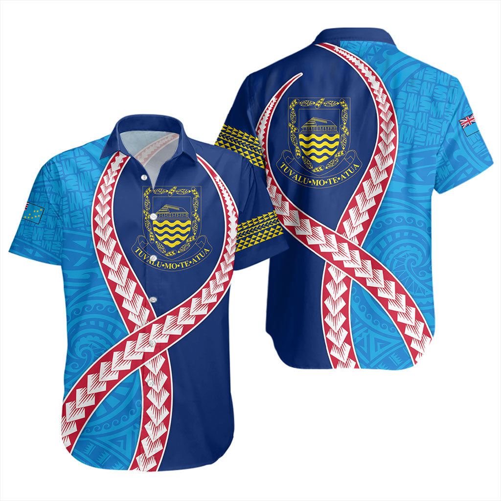 Tuvalu Short Sleeve Shirt Tribal Polynesian In My Heart