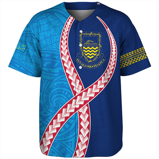 Tuvalu Baseball Shirt Tribal Polynesian In My Heart