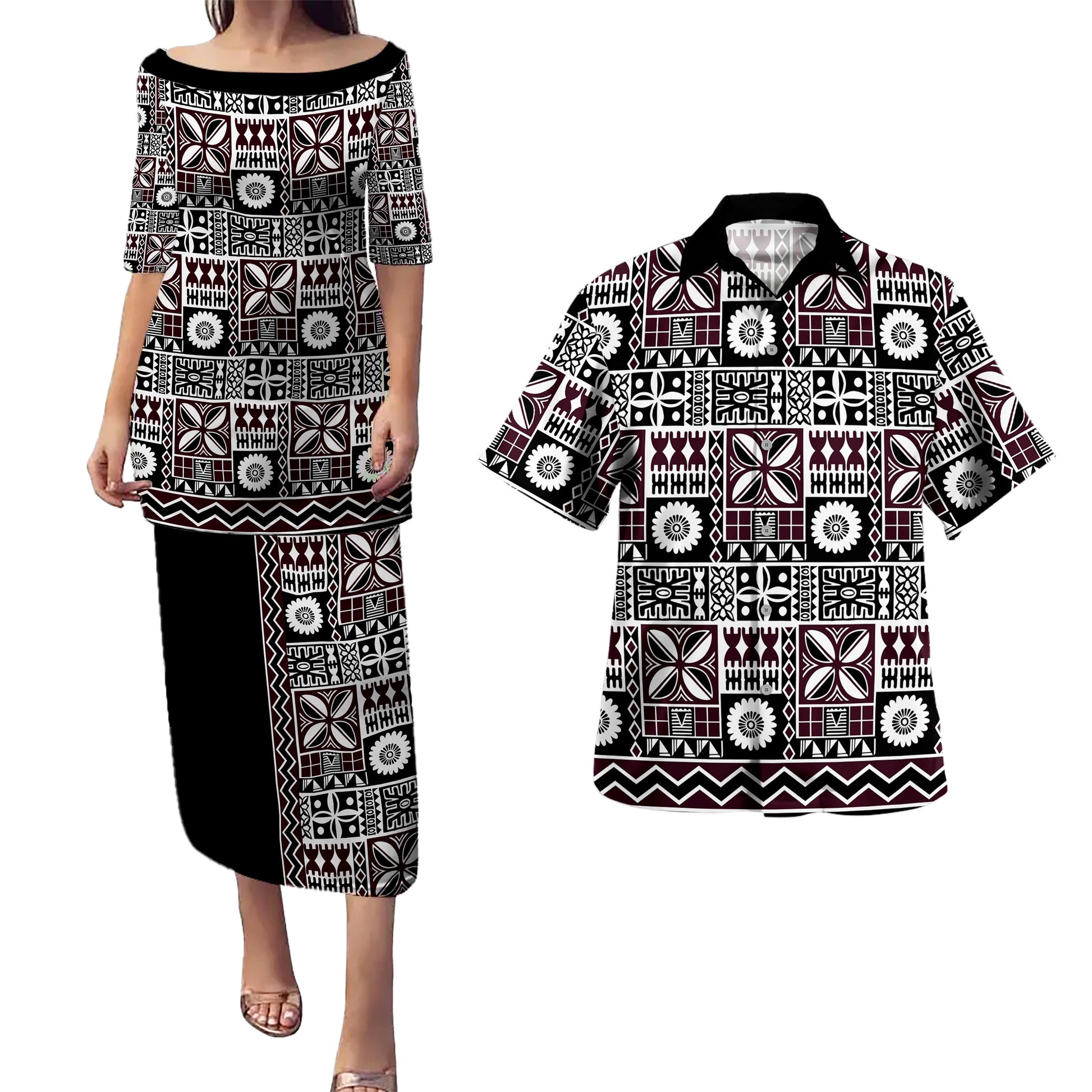 Fiji Combo Puletasi And Shirt Bula Fashion Style