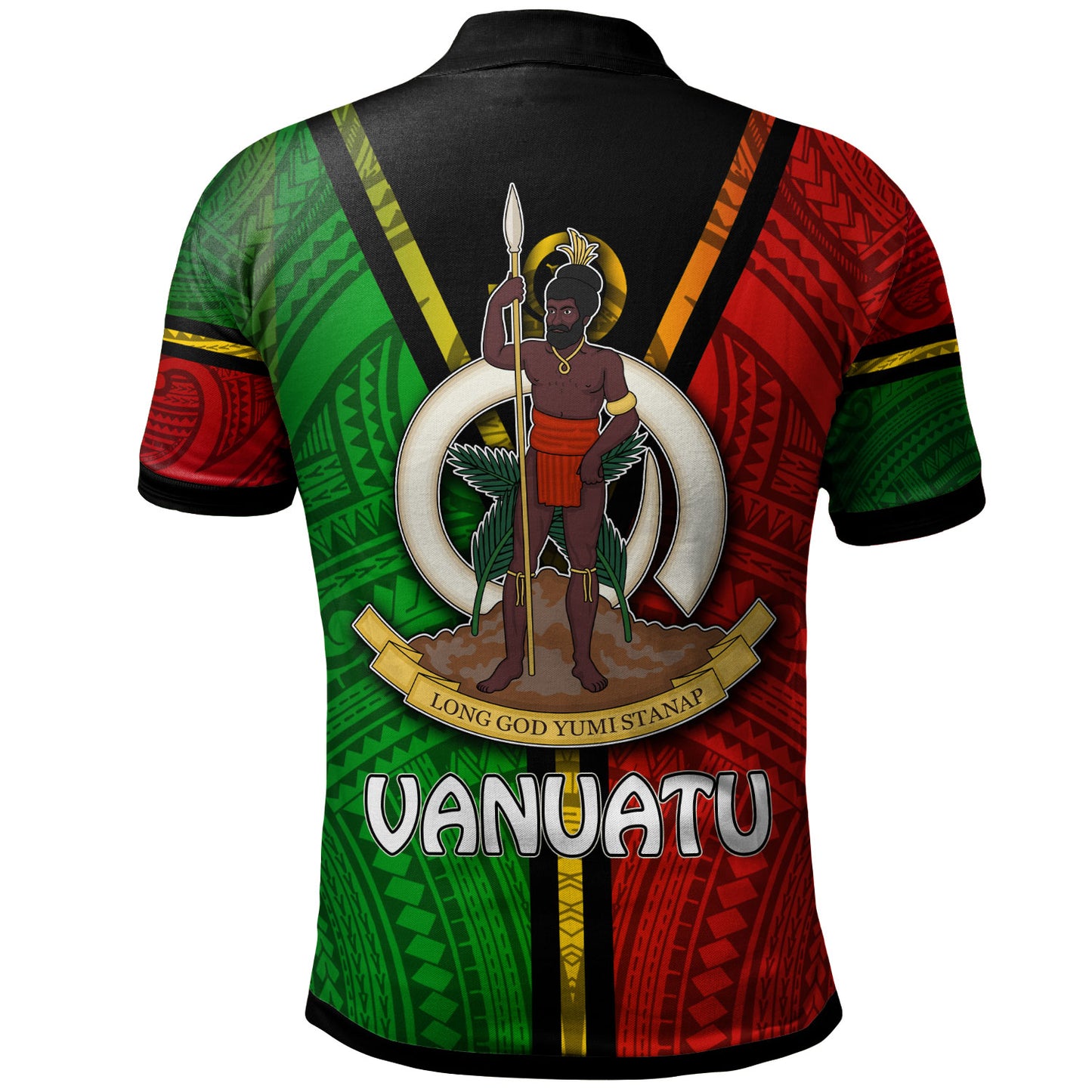 Vanuatu Polo Shirt - Custom Vanuatu Flag Style Polo Shirt