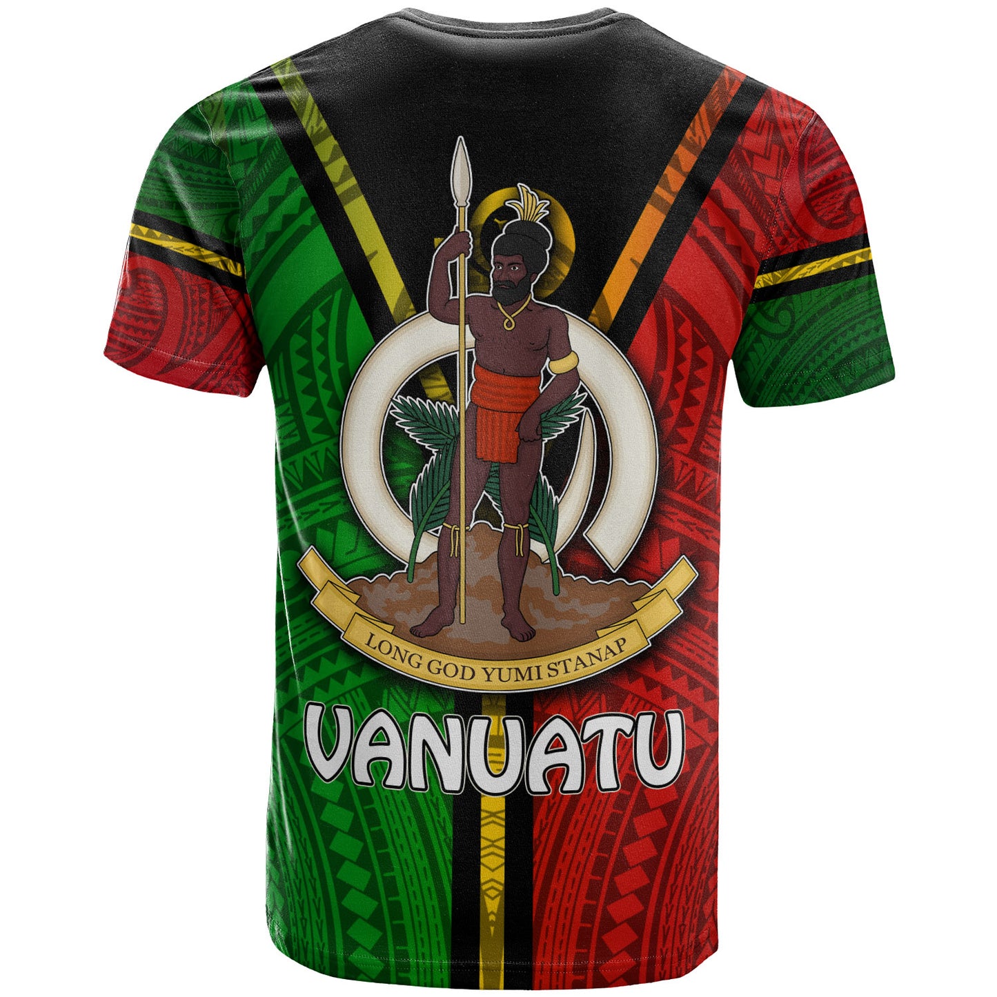Vanuatu T-Shirt - Custom Vanuatu Flag Style T-Shirt