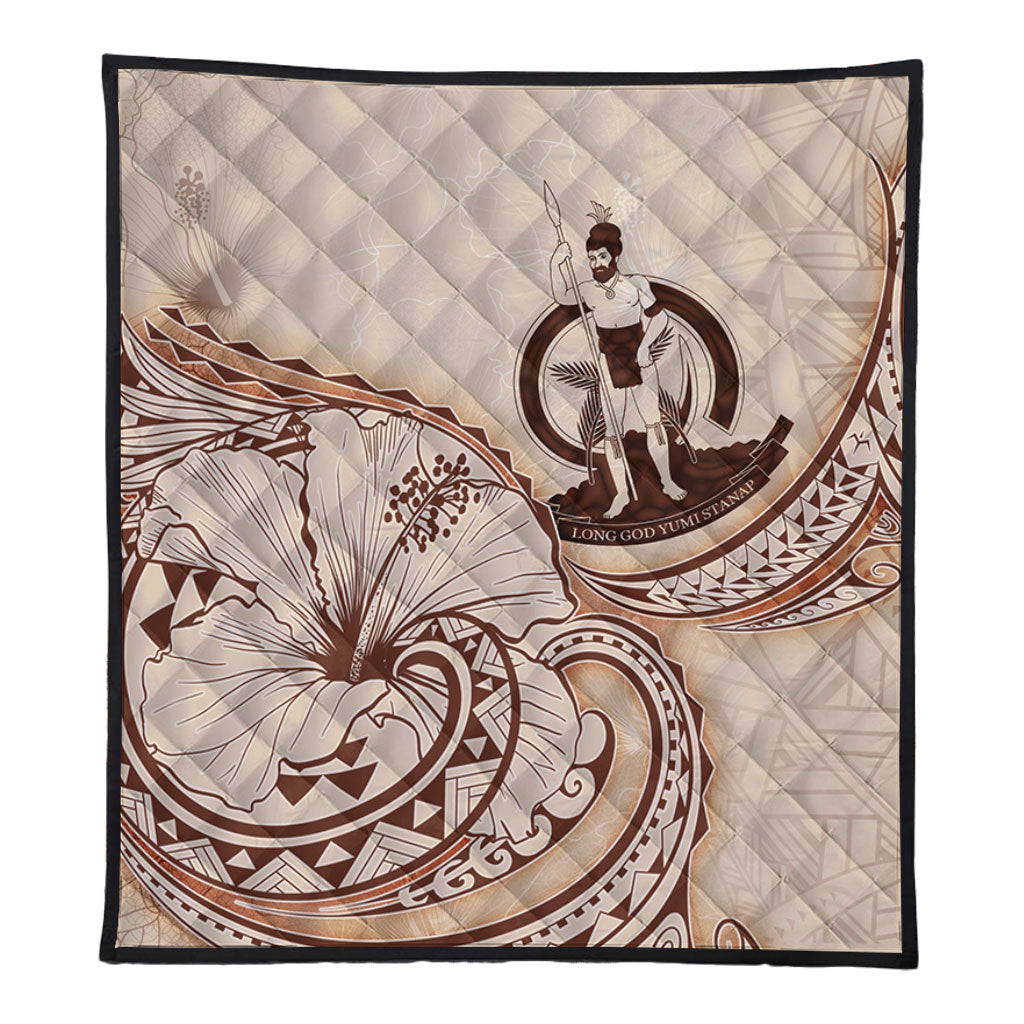 Vanuatu Premium Quilt Hibiscus Flower Vintage Style