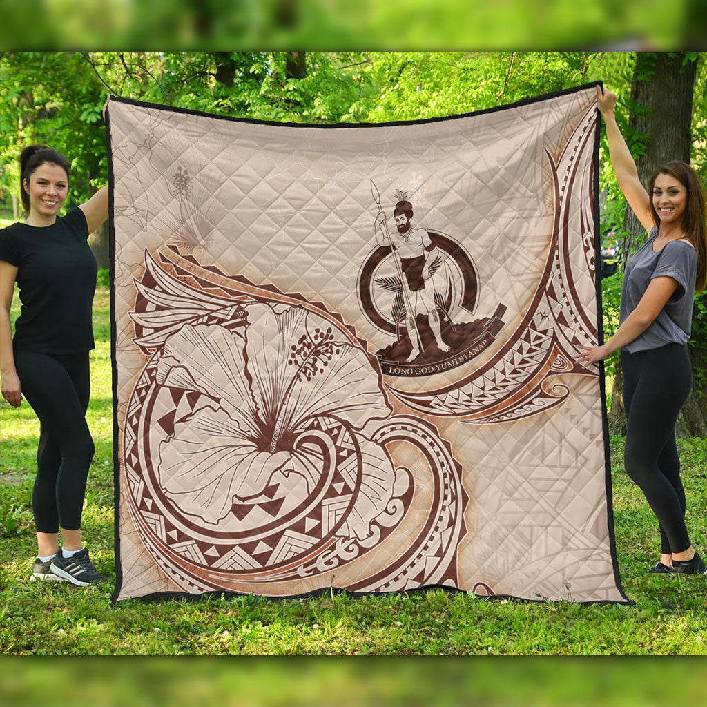 Vanuatu Premium Quilt Hibiscus Flower Vintage Style