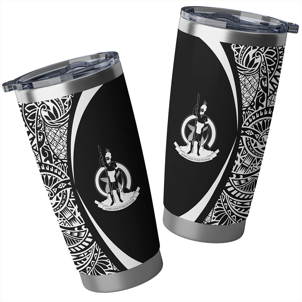 Vanuatu Tumbler Lauhala Circle Style White