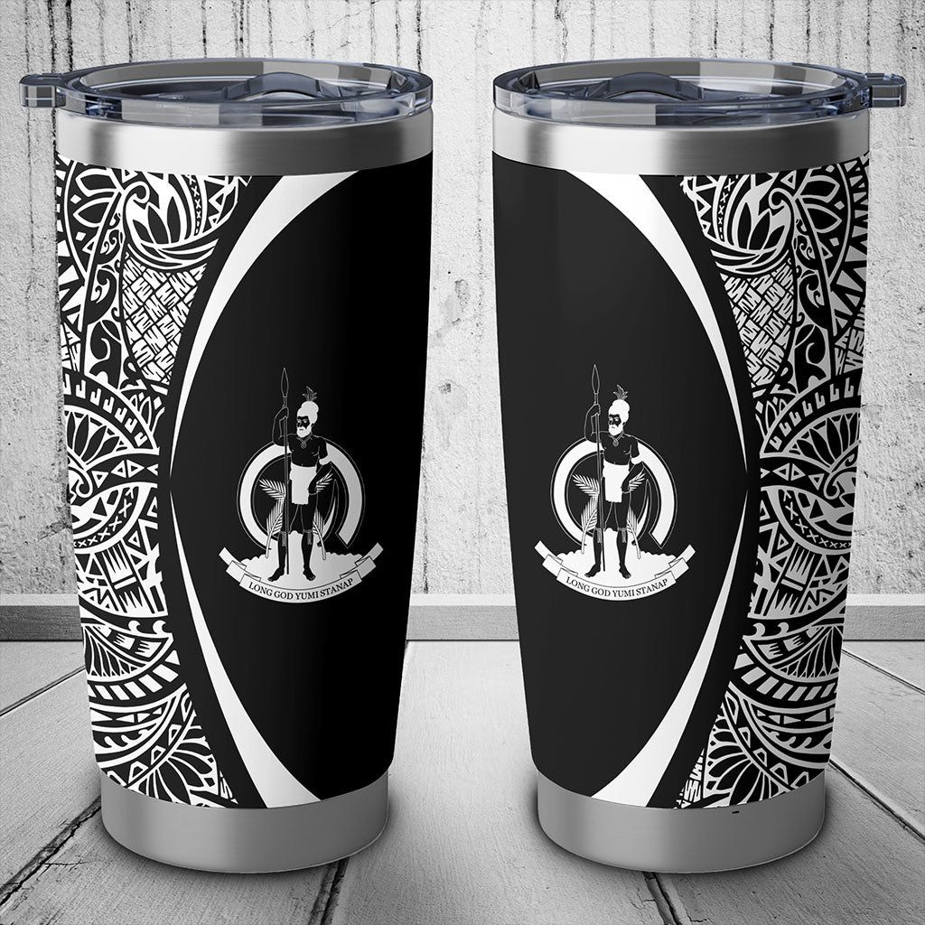 Vanuatu Tumbler Lauhala Circle Style White