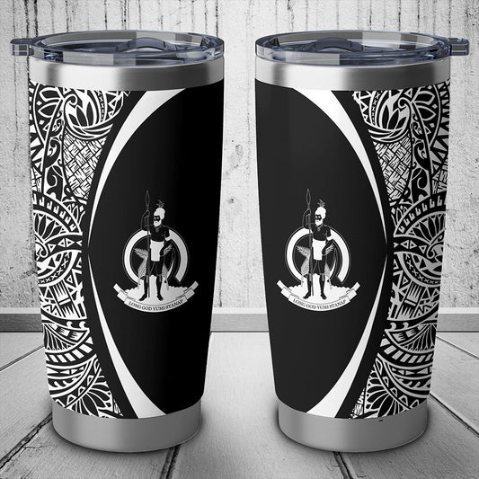 Vanuatu Tumbler Lauhala Circle Style White