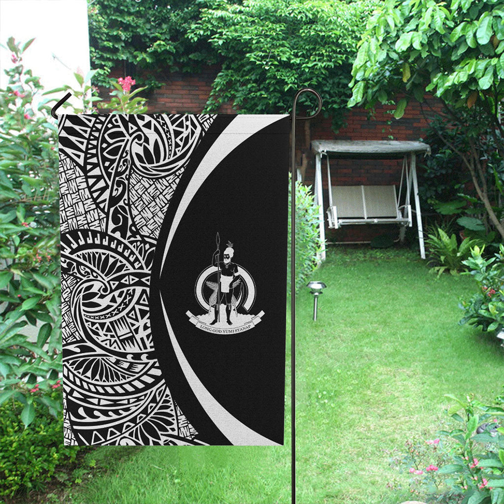Vanuatu Garden Flag Lauhala Circle White