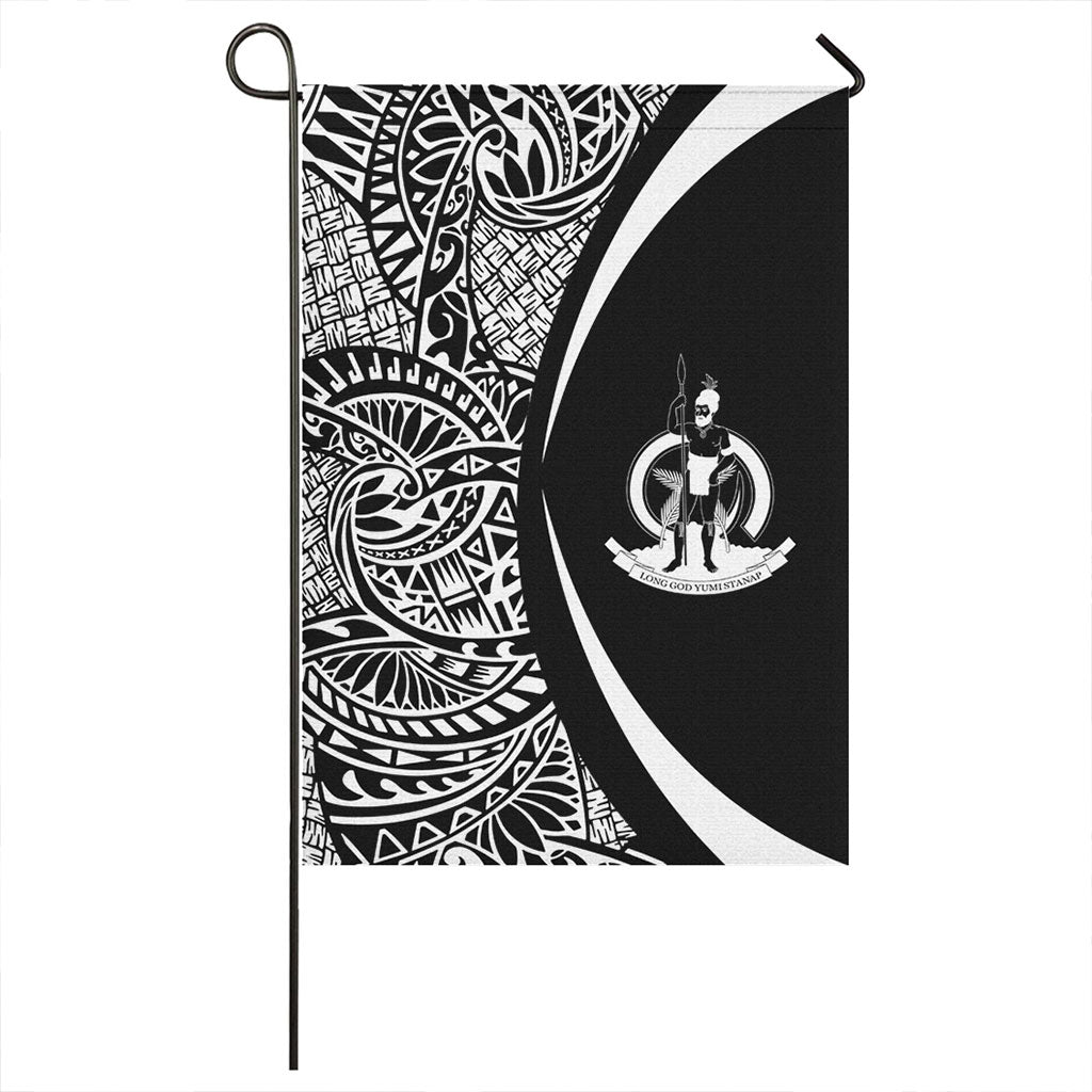 Vanuatu Garden Flag Lauhala Circle White