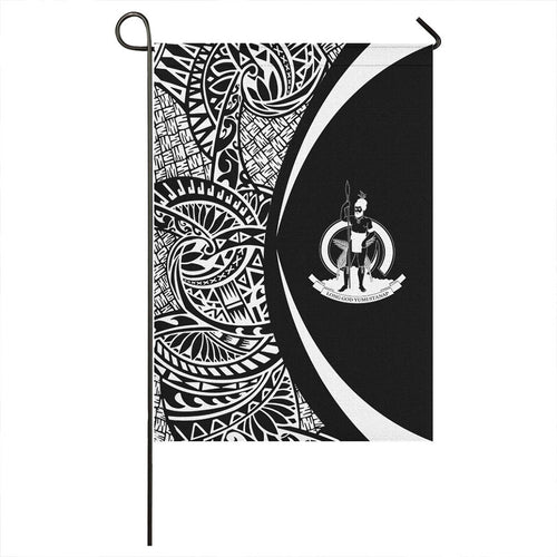 Vanuatu Garden Flag Lauhala Circle White
