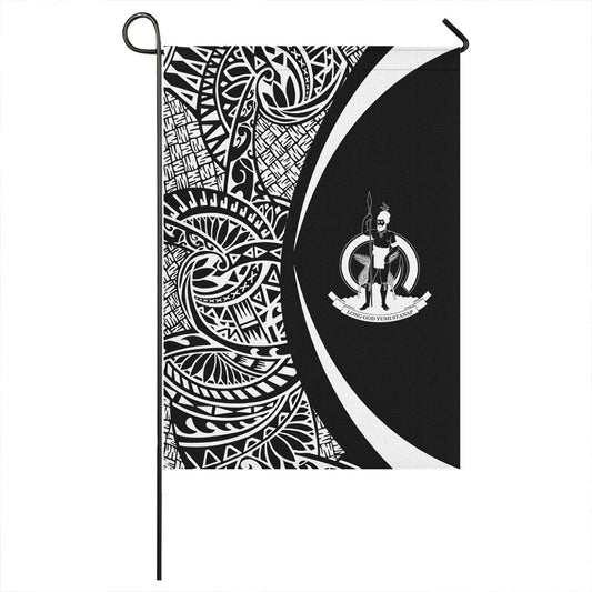 Vanuatu Garden Flag Lauhala Circle White