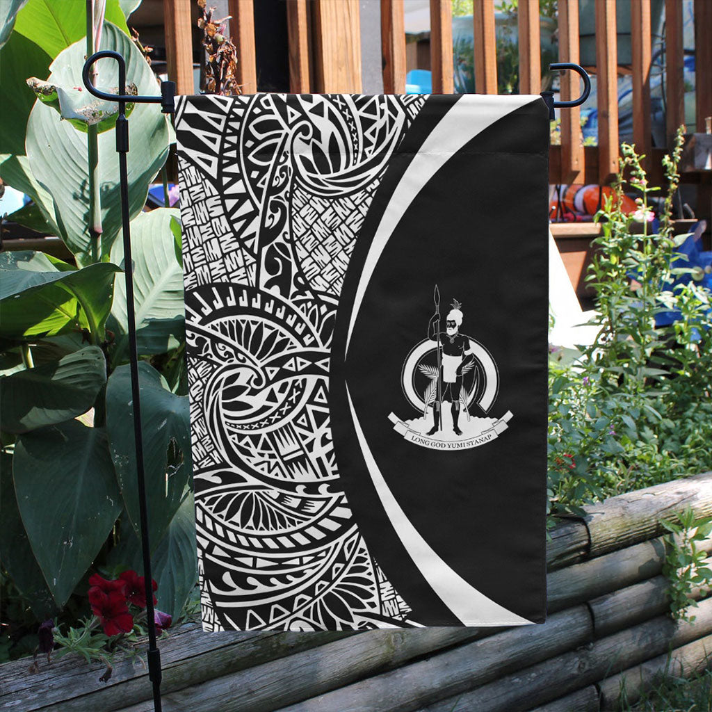 Vanuatu Garden Flag Lauhala Circle White