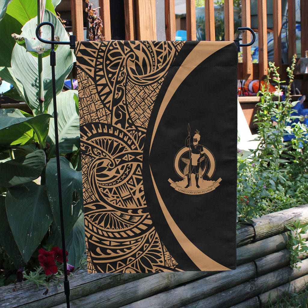 Vanuatu Garden Flag Lauhala Circle Gold