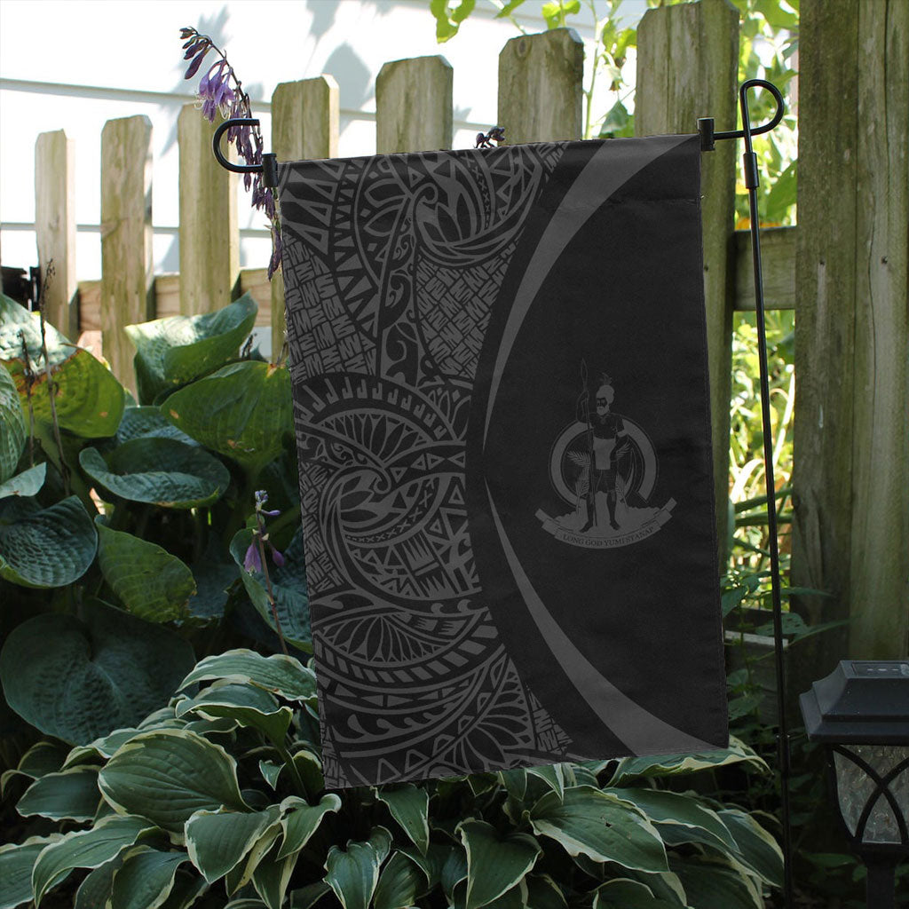 Vanuatu Garden Flag Lauhala Circle Grey