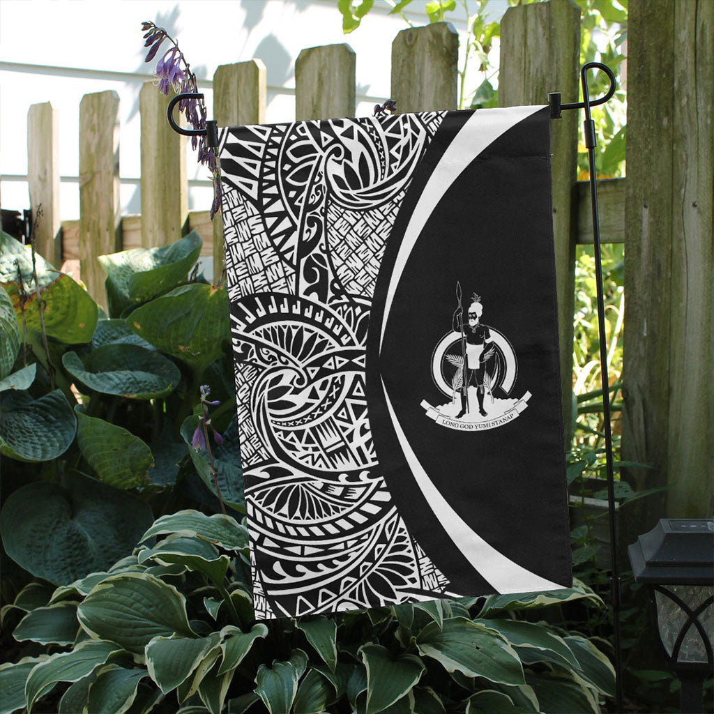 Vanuatu Garden Flag Lauhala Circle White