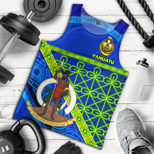 Vanuatu Tank Top Coat Of Arms Mutis En Atan Vanuatu Cultural