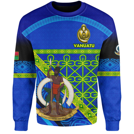 Vanuatu Sweatshirt Coat Of Arms Mutis En Atan Vanuatu Cultural