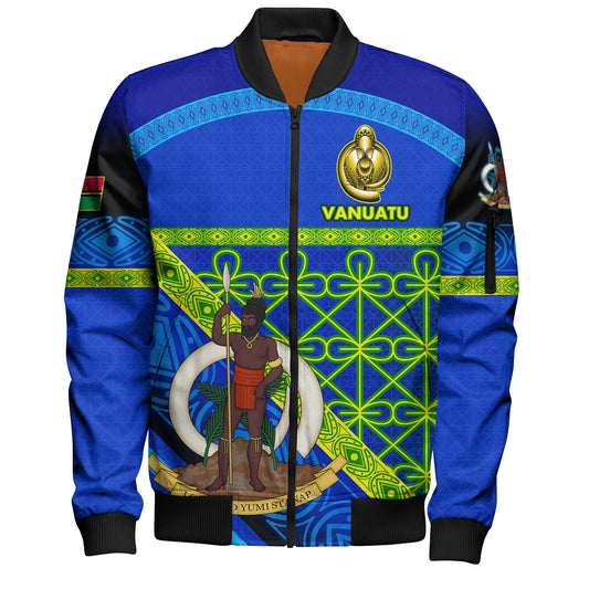 Vanuatu Bomber Jacket Coat Of Arms Mutis En Atan Vanuatu Cultural