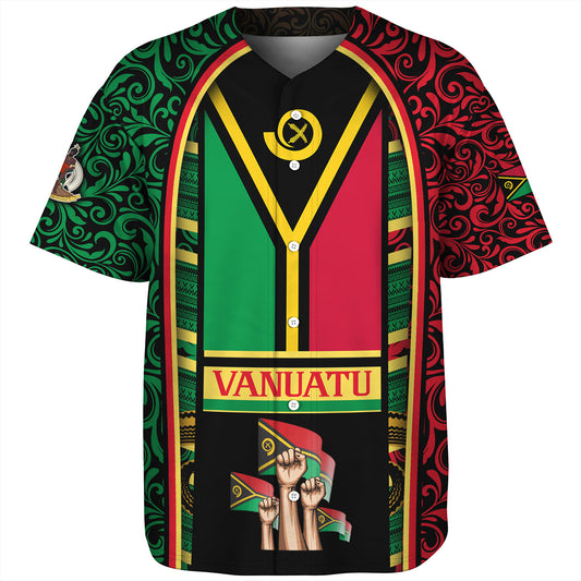 Vanuatu Baseball Shirt Happy Independence Day Vanuatu Design
