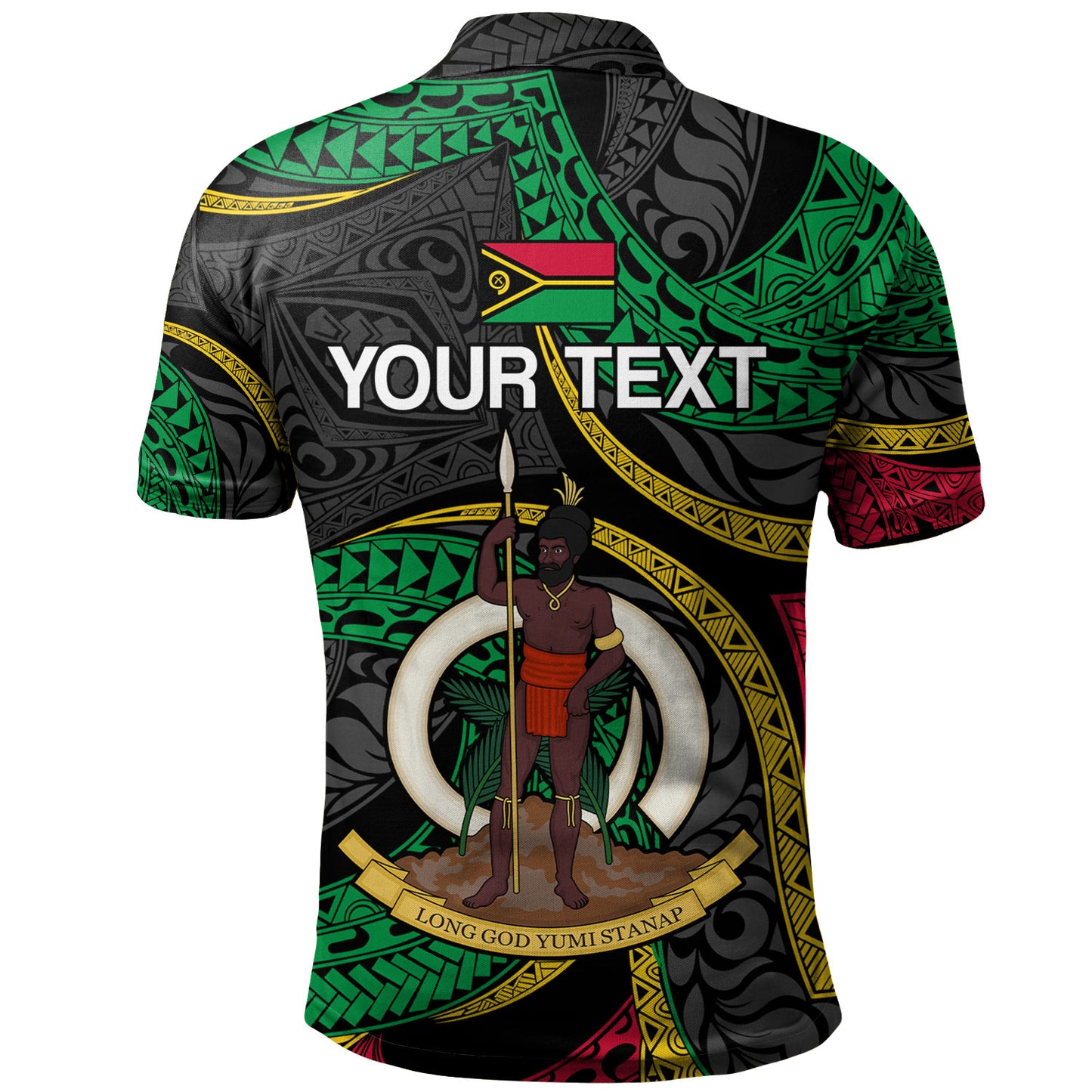 Vanuatu Polo Shirt - Custom Proud Vanuatu Tribal Pattern Mix Flag