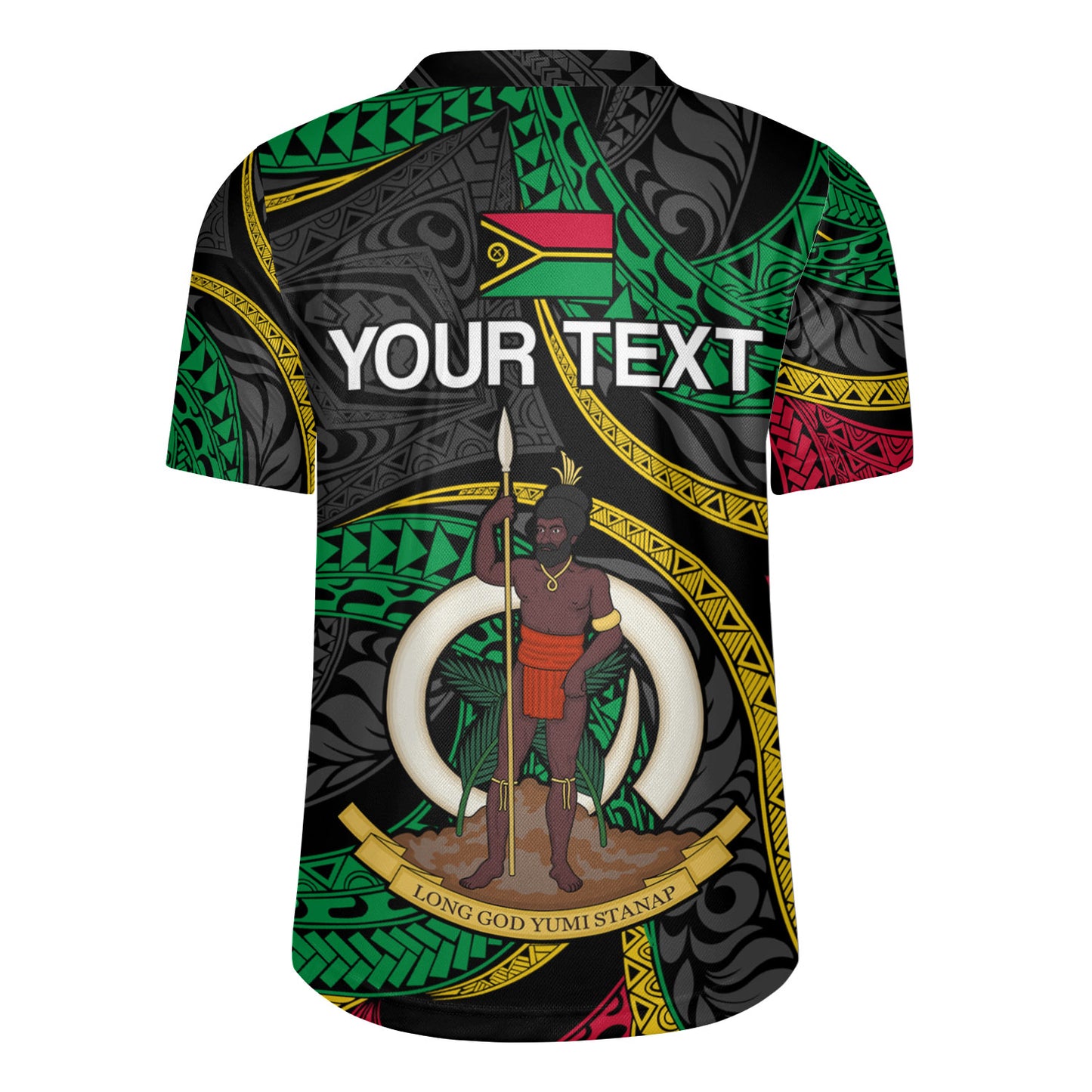 Vanuatu Rugby Jersey - Custom Proud Vanuatu Tribal Pattern Mix Flag