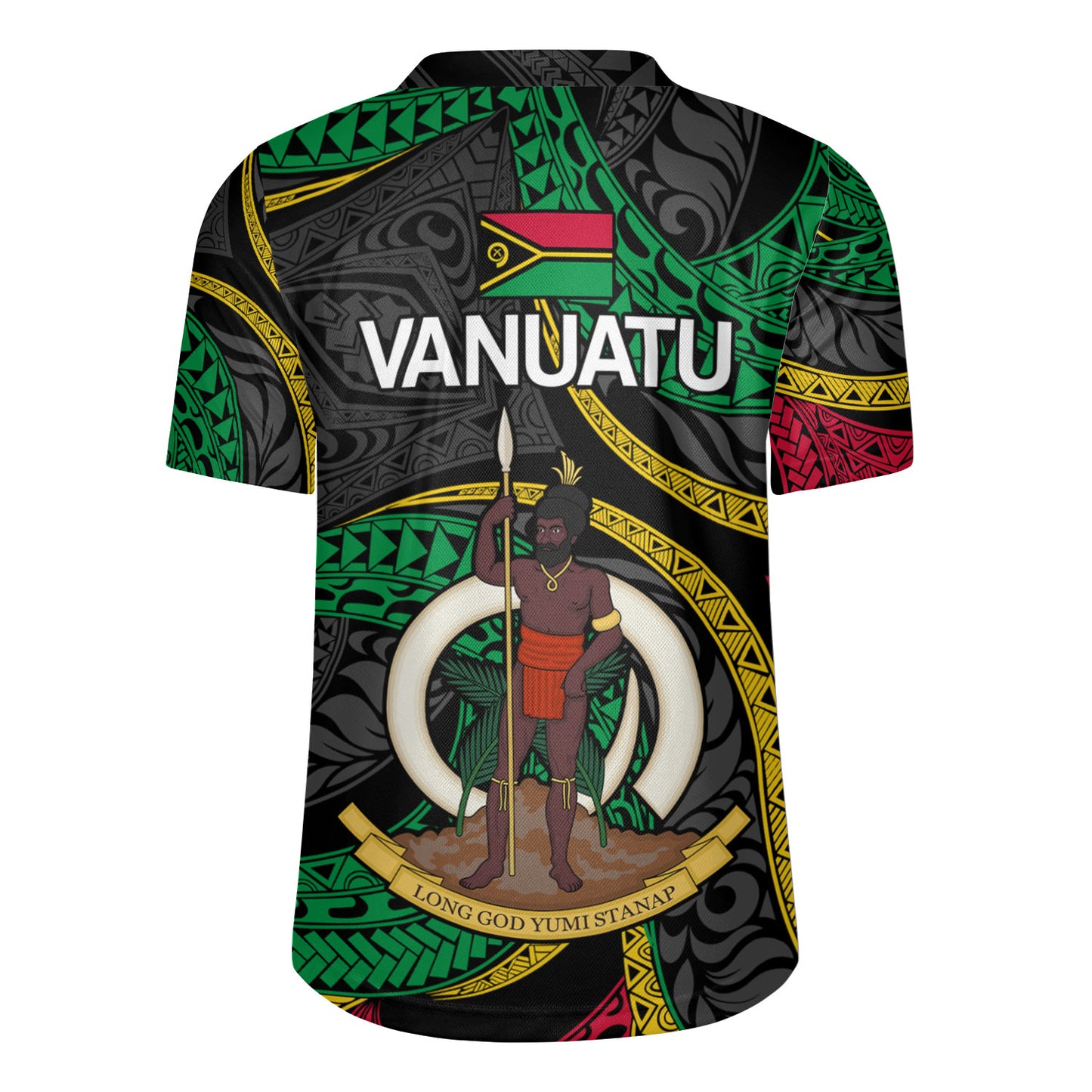 Vanuatu Rugby Jersey - Custom Proud Vanuatu Tribal Pattern Mix Flag