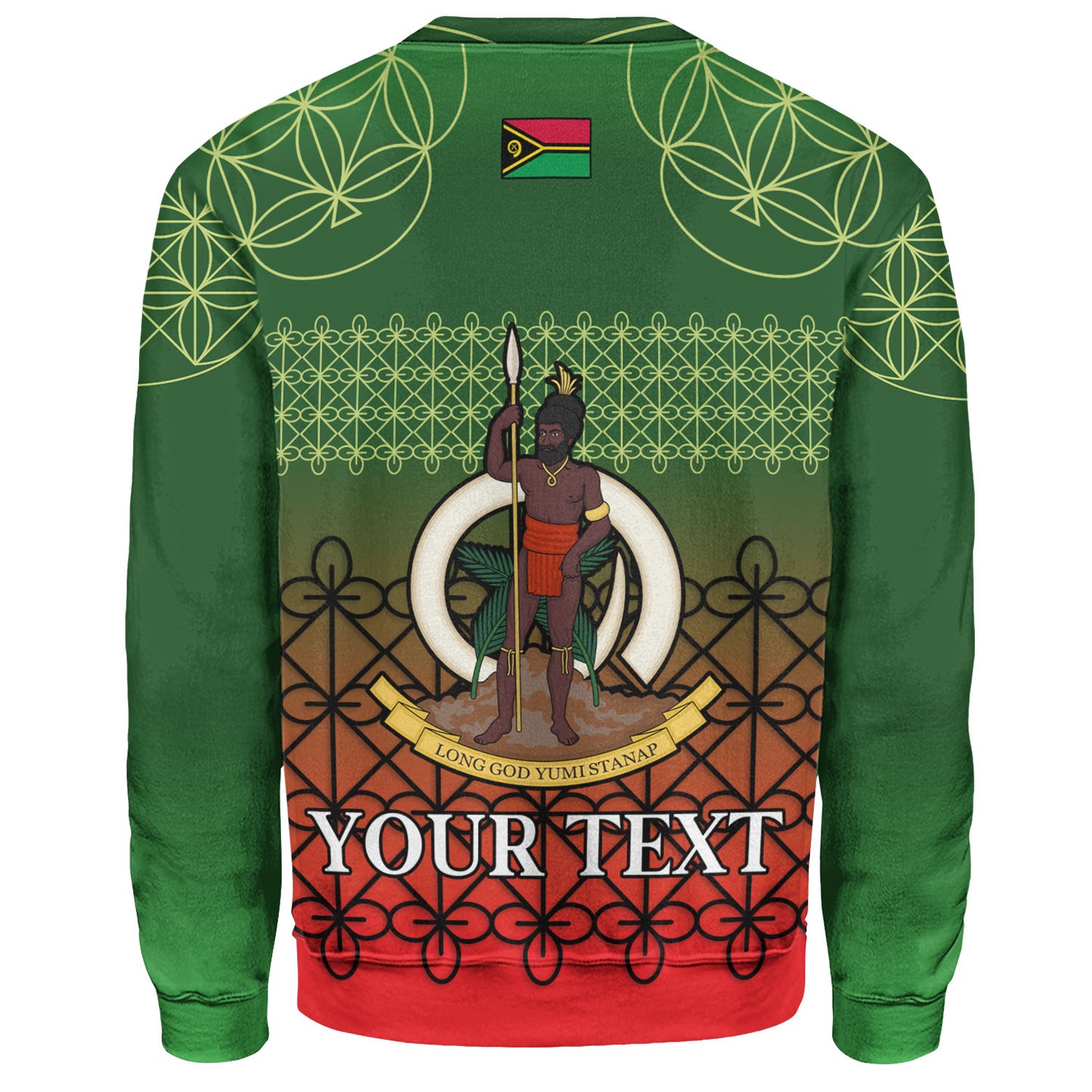 Vanuatu Sweatshirt Custom Seal Flag Color Mutis En Atan Design