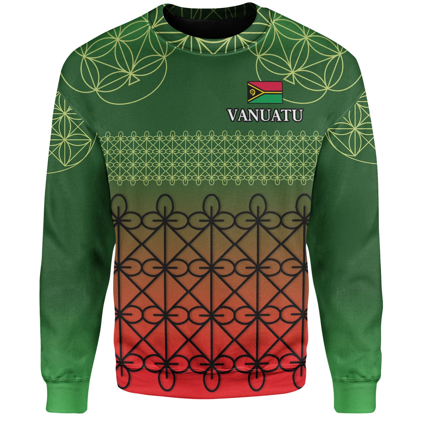 Vanuatu Sweatshirt Custom Seal Flag Color Mutis En Atan Design