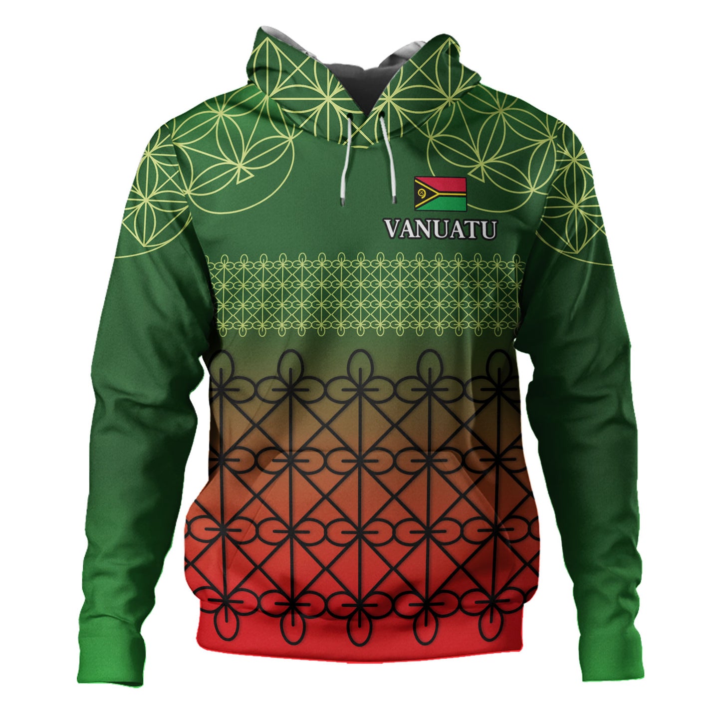 Vanuatu Hoodie Custom Seal Flag Color Mutis En Atan Design