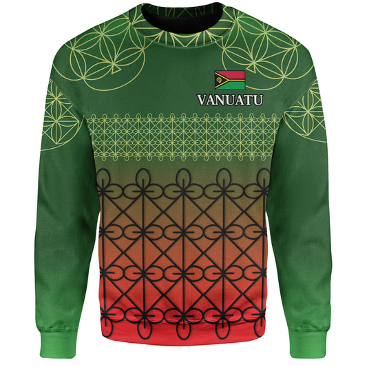 Vanuatu Sweatshirt Custom Seal Flag Color Mutis En Atan Design