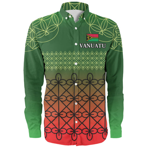 Vanuatu Long Sleeve Shirt Custom Seal Flag Color Mutis En Atan Design