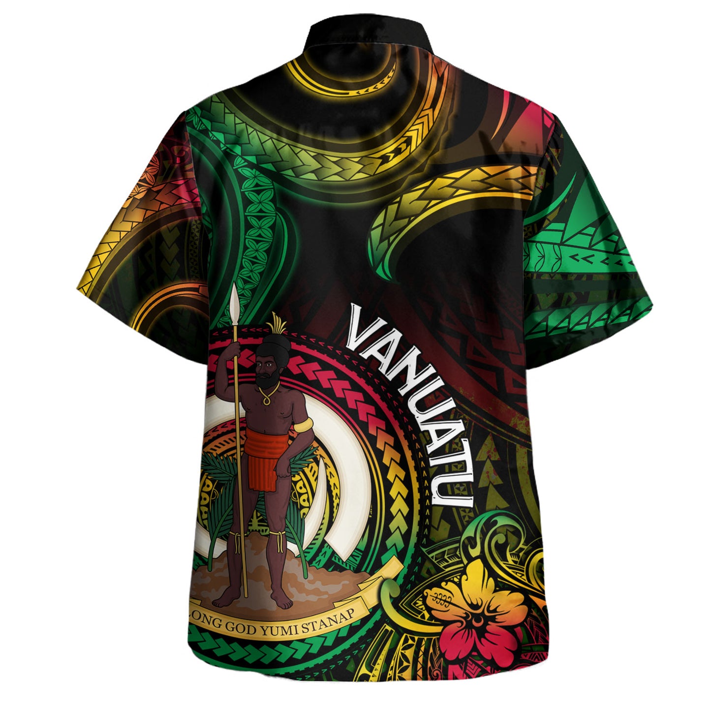 Vanuatu Hawaiian Shirt Melanesia Flag Design