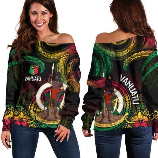 Vanuatu Off Shoulder Sweatshirt Custom Special Style