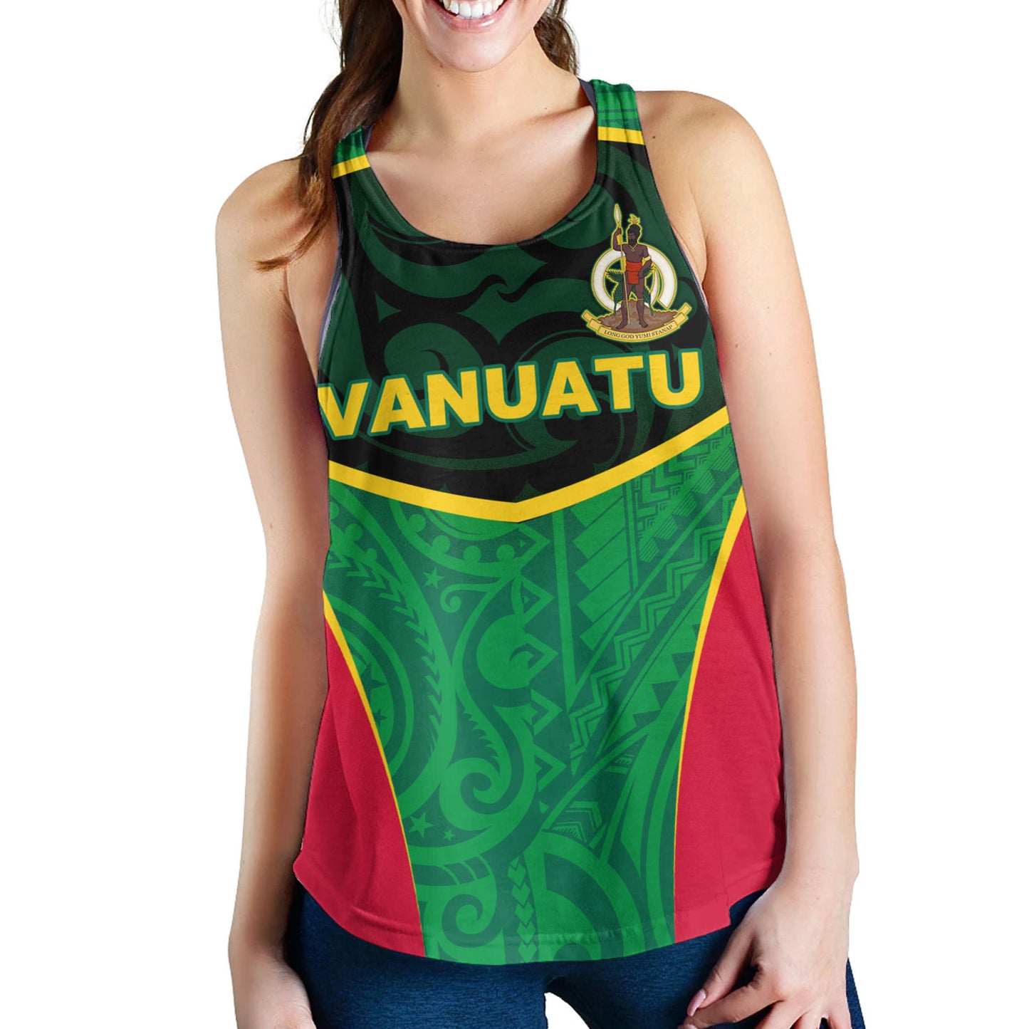 Vanuatu Women Tank Seal Tribal Patterns