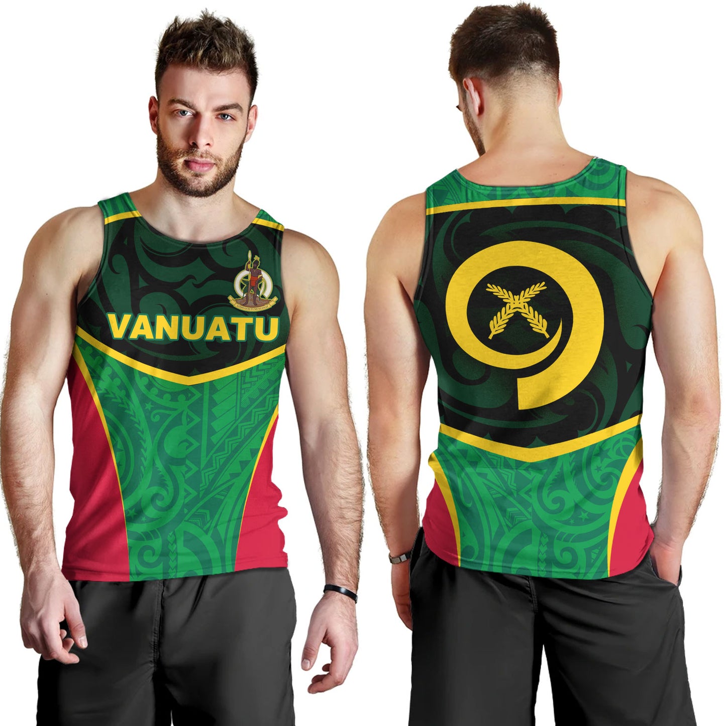 Vanuatu Tank Top Seal Tribal Patterns