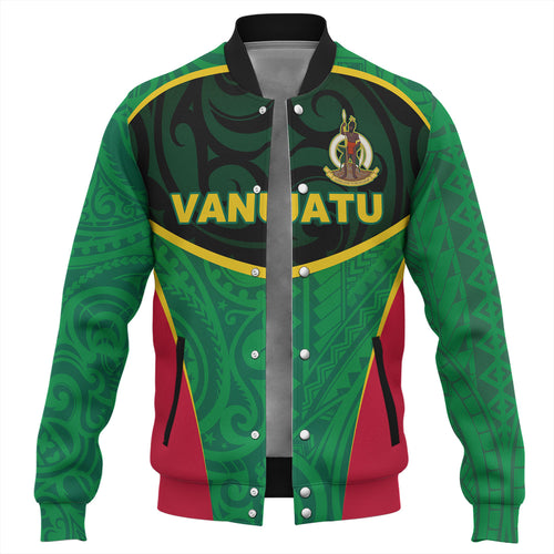 Vanuatu Baseball Jacket Seal Tribal Patterns