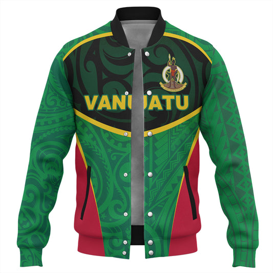Vanuatu Baseball Jacket Seal Tribal Patterns