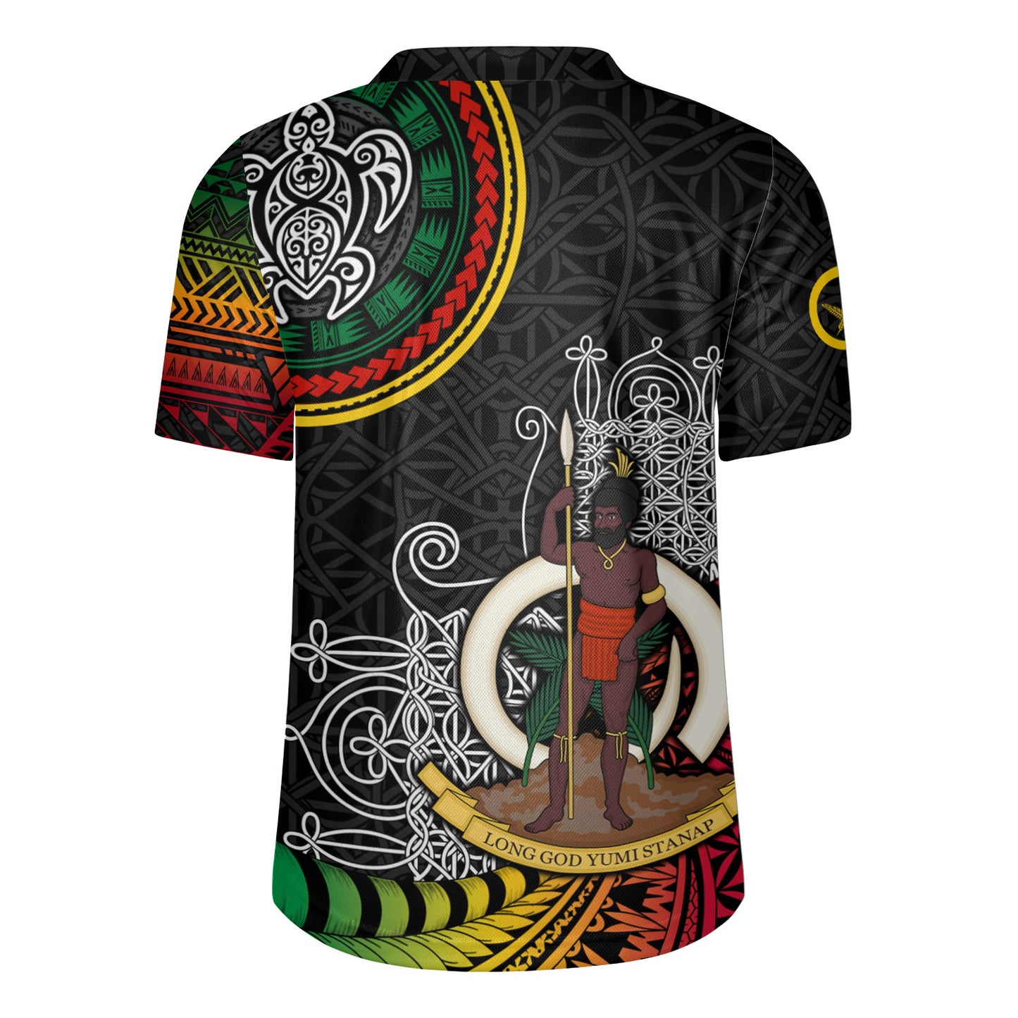 Vanuatu Rugby Jersey Custom Seal With Mutis En Atan Patterns