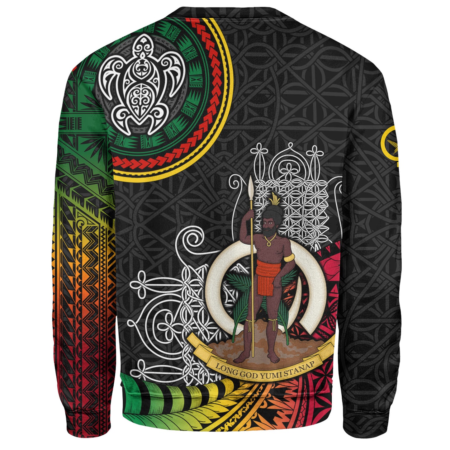 Vanuatu Sweatshirt Custom Seal With Mutis En Atan Patterns