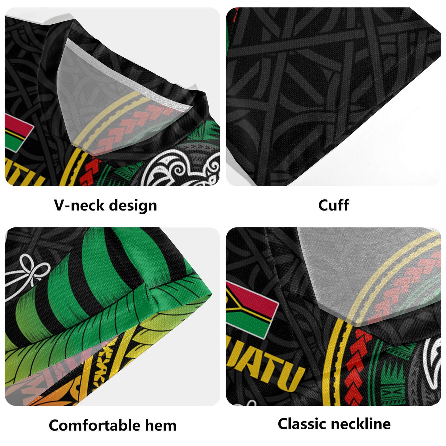 Vanuatu Rugby Jersey Custom Seal With Mutis En Atan Patterns