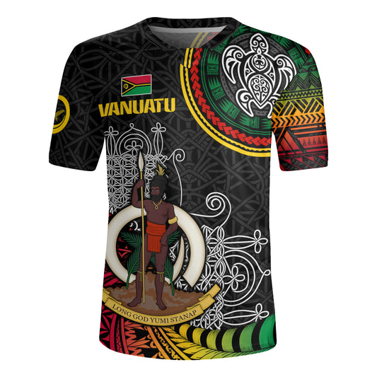 Vanuatu Rugby Jersey Custom Seal With Mutis En Atan Patterns