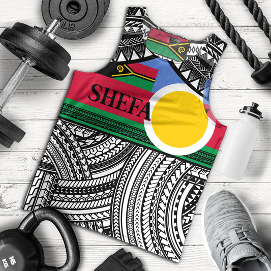 Vanuatu Tank Top - Custom Shefa Tribal Pattern Mix Flag