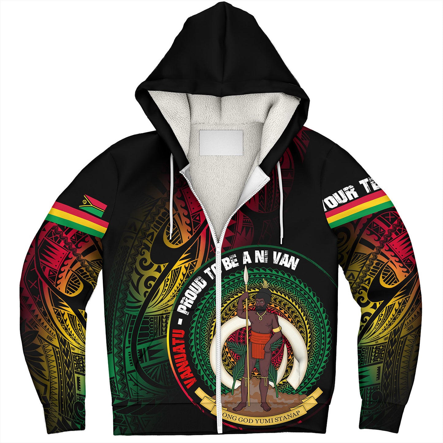 Vanuatu Sherpa Hoodie Custom Vanuatu Proud To Be A Ni Van Design