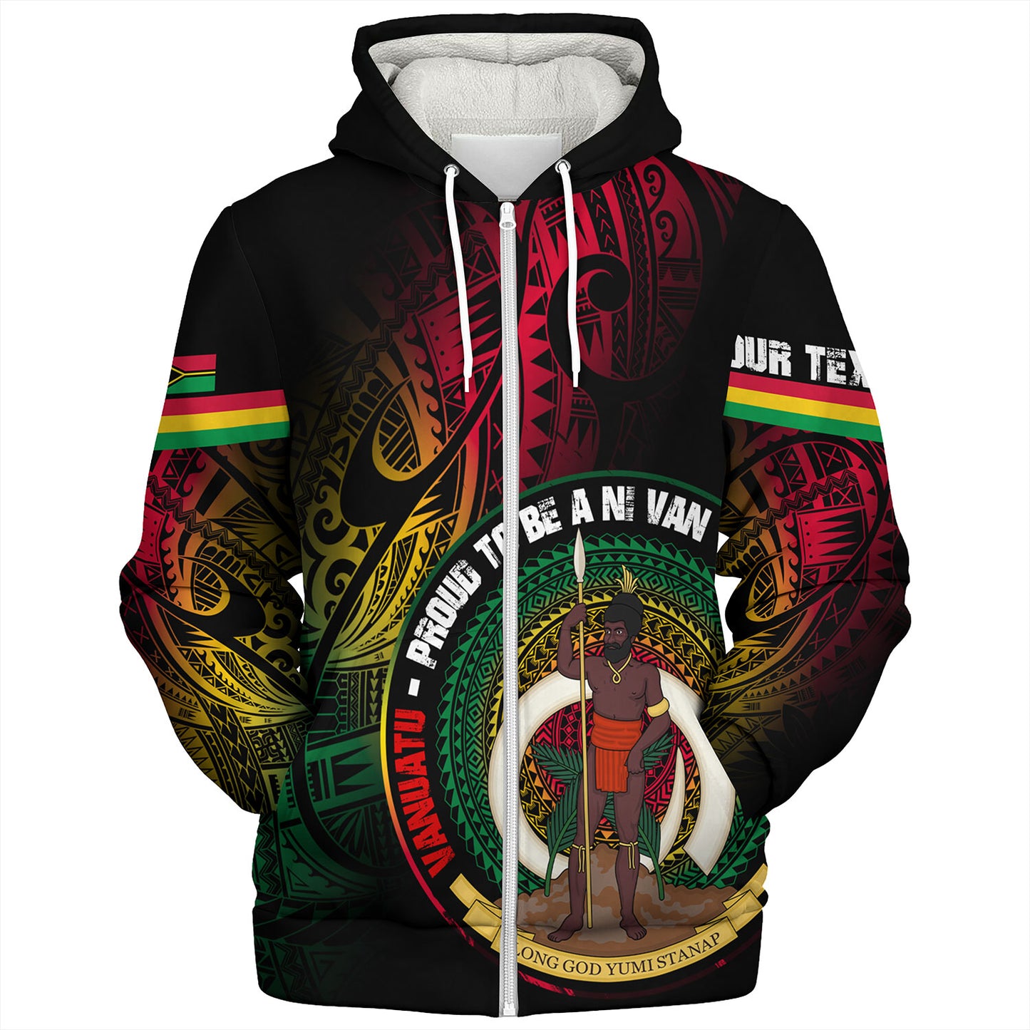 Vanuatu Sherpa Hoodie Custom Vanuatu Proud To Be A Ni Van Design