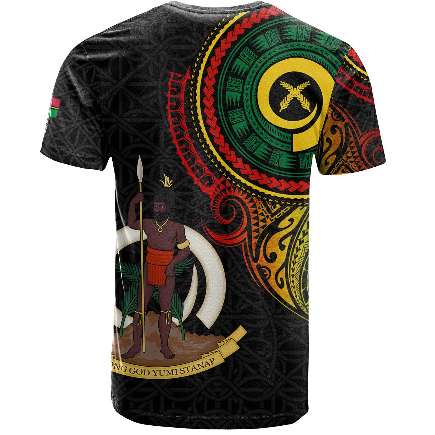 Vanuatu T-Shirt Custom Vanuatu Seal Mutis En Atan Patterns Reggae Color