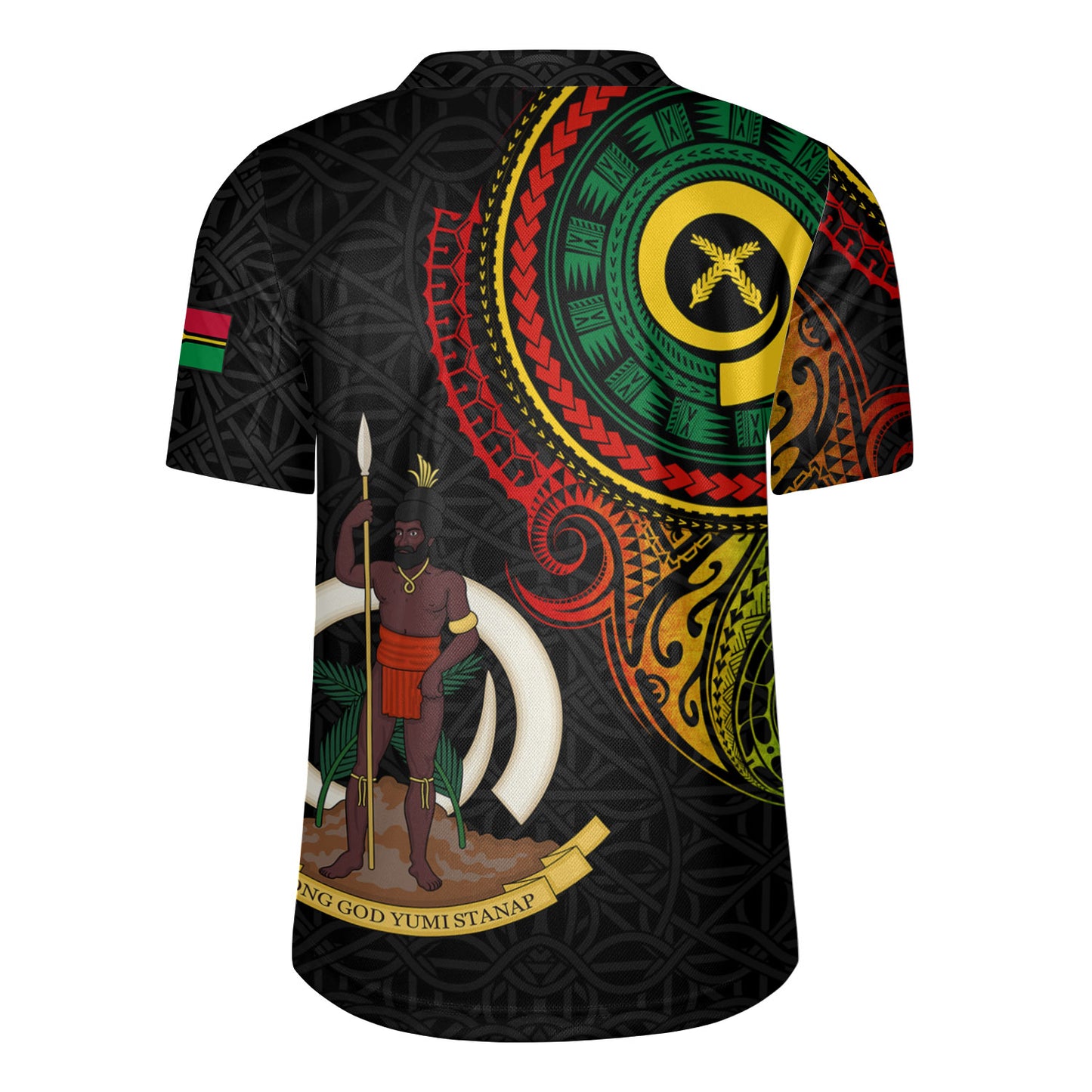 Vanuatu Rugby Jersey Custom Vanuatu Seal Mutis En Atan Patterns Reggae Color