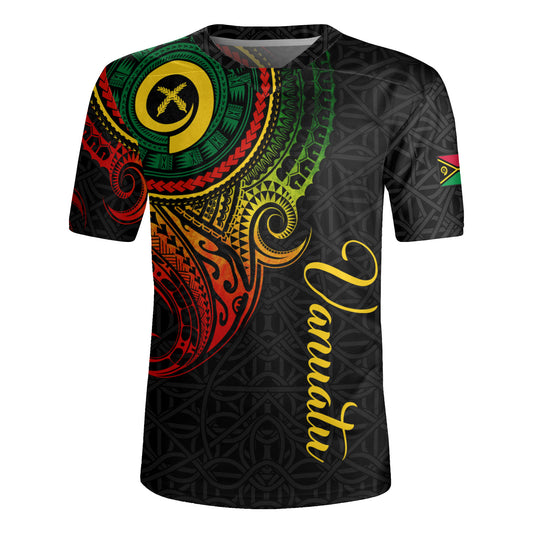 Vanuatu Rugby Jersey Custom Vanuatu Seal Mutis En Atan Patterns Reggae Color