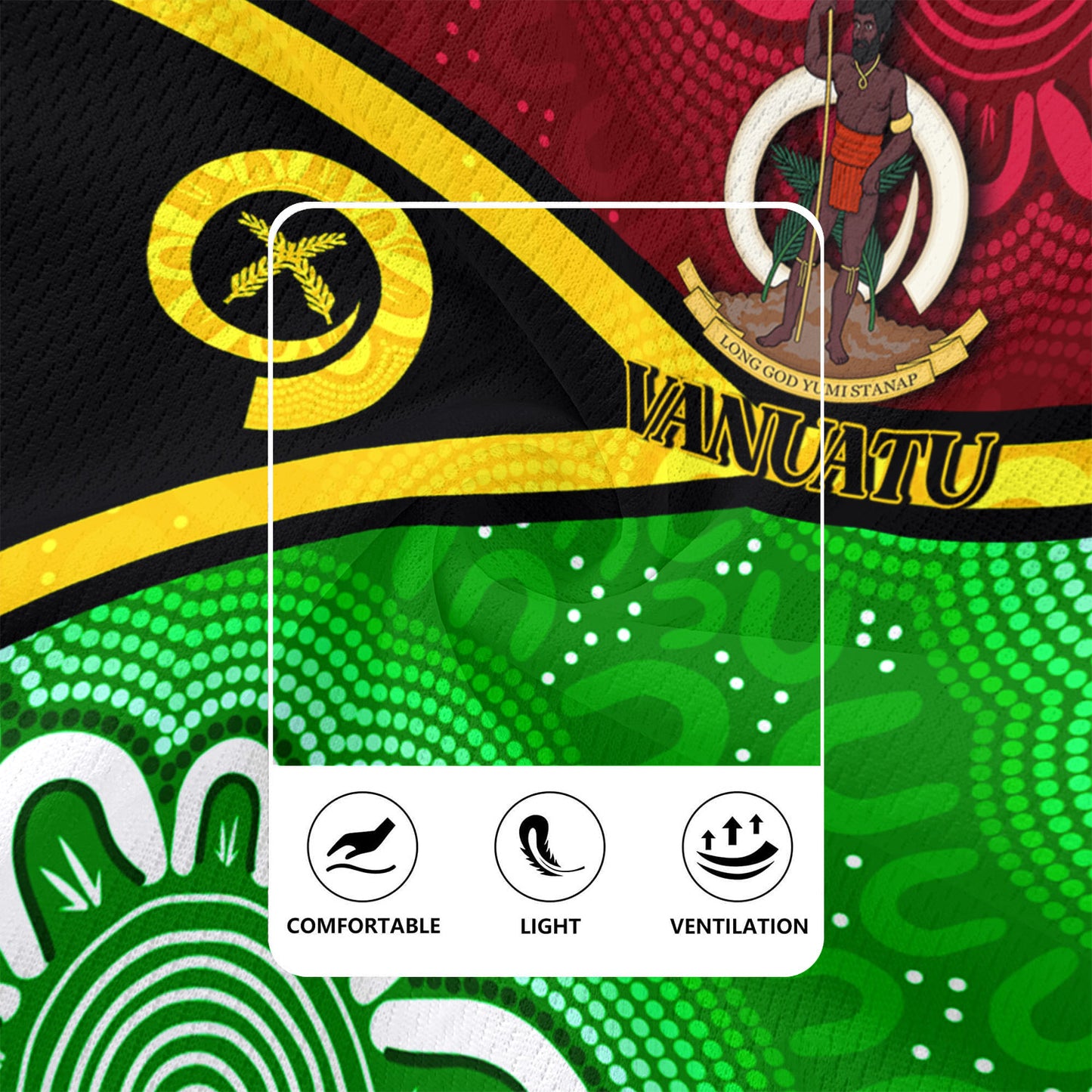 Vanuatu Custom Personalised Rugby Jersey Vanuatu Seal With Aboriginal Patterns Style