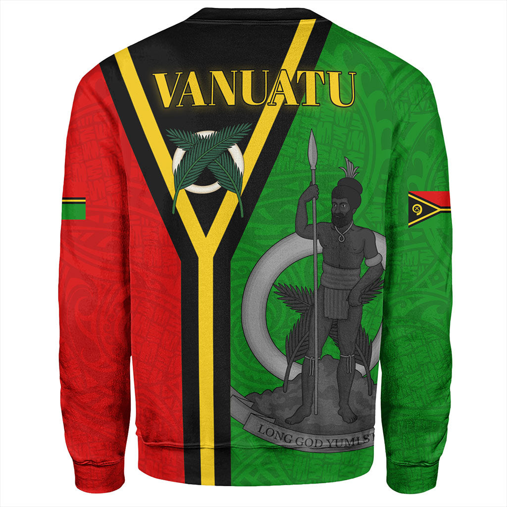 Vanuatu Sweatshirt Melanesia Flag Design